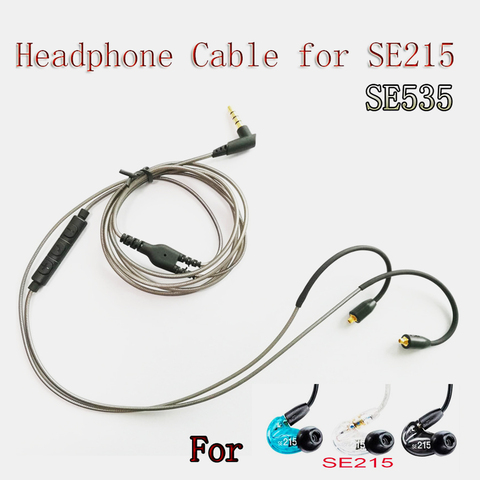Cable MMCX Original para auriculares Shure SE215 SE535 SE846, Cables de repuesto mejorados con micrófono remoto, Control de volumen, Cable de auriculares ► Foto 1/6