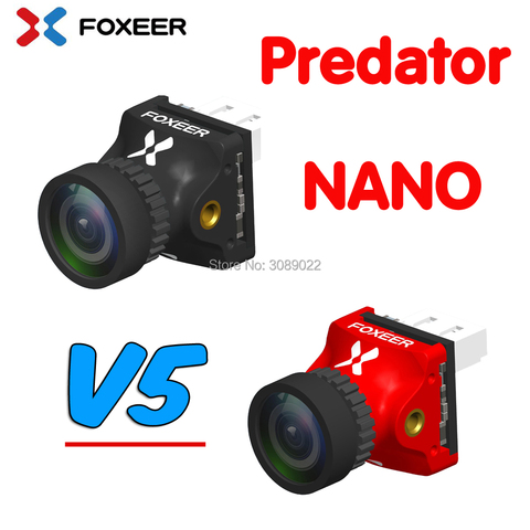 Foxeer-cámara Super WDR Predator Nano V5 FPV, OSD, 4ms, latencia conmutable, PAL/NTSC, para interior de 2 pulgadas, Dron de carreras con visión en primera persona ► Foto 1/6