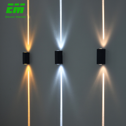 Luz COB de aluminio para exteriores, 6W, iluminación exterior impermeable IP65, lámpara de pared para porche, apliques de pared de arriba y abajo ZBD0020 ► Foto 1/6