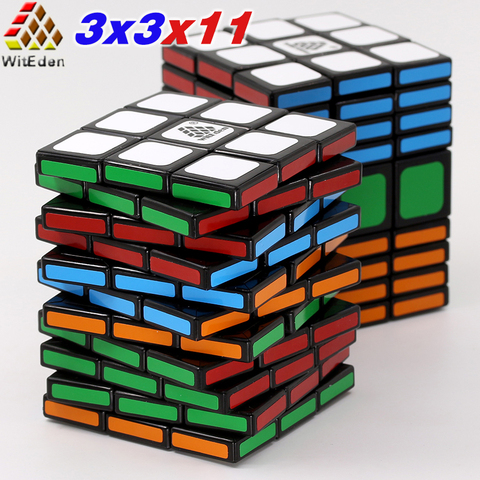 WitEden rompecabezas Cubo mágico 3x3x11 que 3*3*11 pegatinas de educación profesional Tiwsty juego juguetes sabiduría 3 11 cubos mágico Cubo ► Foto 1/6