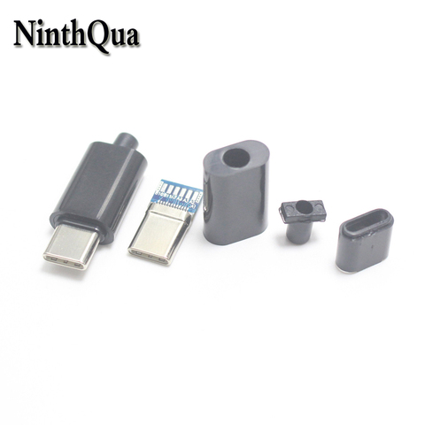1set DIY 24pin USB-C USB 3,1 tipo C USB-C hombre soldadura conector de clavija tipo SMT con circuito impreso 56K Ohm resistencia ► Foto 1/6
