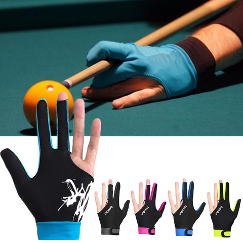 Guantes de billar Unisex, manoplas de mano izquierda y derecha universales, transpirables de tres dedos, suministros deportivos, 1 ud. ► Foto 1/6