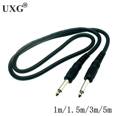 Cable auxiliar para guitarra, conector 6,5 de 6,5mm a 6,5mm, Cable auxiliar de 6,35mm para mezclador para guitarra estéreo, amplificador de altavoz de 1M, 3M, 5M ► Foto 1/5