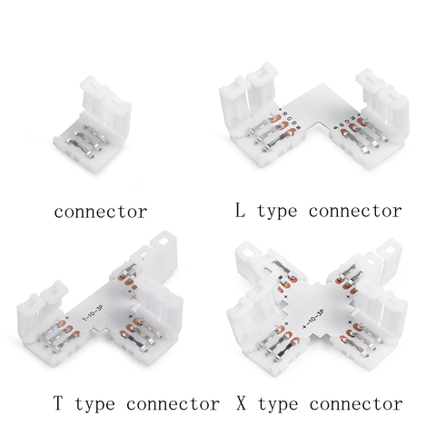 L T X forma 2pin 3pin 4pin 5pin 6pin LED conector para conectar esquina ángulo recto SMD 5050 RGB RGBW 3528 2812 tira de LED 5 uds ► Foto 1/6