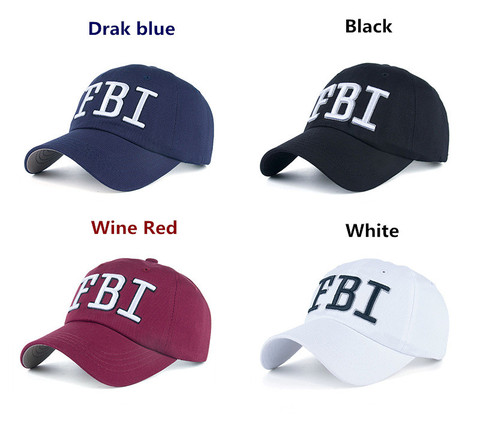 Moda novedosa gorra del FBI al aire libre sombrero de 4 paneles gorra de béisbol gorra con visera de marca hueso del FBI Snapback para hombres alta calidad táctico sombrero casquillo ► Foto 1/6