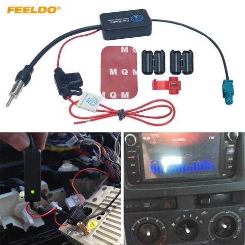 FEELDO-AMPLIFICADOR DE señal de Radio para coche, 1 unidad, FAKRA AM/FM, para Audi, Volkswagen, Aerials, Fakra, Anteena, piezas de refuerzo ► Foto 1/6