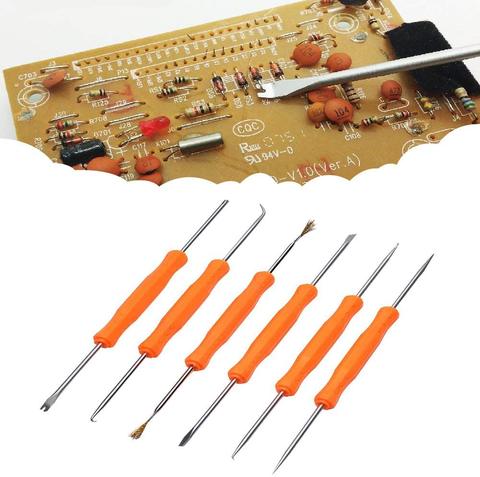 Kit de herramientas de ayuda para desoldar, 6 uds., herramientas de ayuda para soldar, Kit de limpieza PCB, herramienta de reparación, juego de ayuda electrónica para el calor ► Foto 1/1