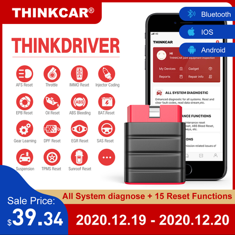 LAUNCH Thinkdriver Bluetooth OBD2 escáner automotriz OBD 2 IOS lector de código de diagnóstico de coche OBD Android escáner Easydiag 4.0 PK Thinkdiag AP200 ► Foto 1/6