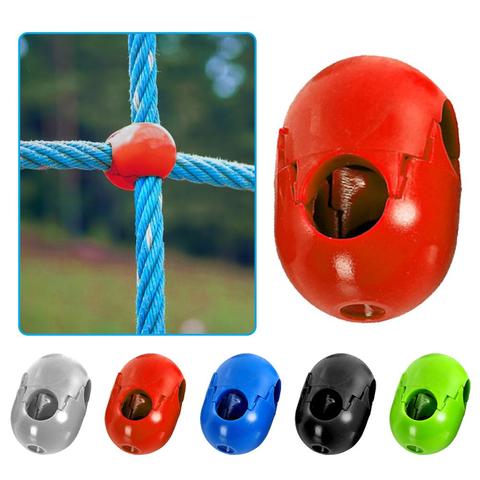 Conector de cuerda de pared de escalada para niños, accesorios de red de escalada de plástico para exteriores, entretenimiento, columpio, piezas de cuerda de escalada, 5 uds. ► Foto 1/6