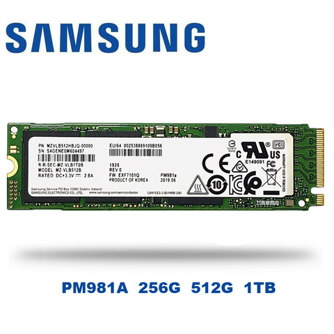 SAMSUNG SSD M.2 PM981A 256GB 512GB 1T, unidades de estado sólido internas M2 NVMe PCIe 3,0x4 NVMe 1,3, ordenador portátil de escritorio 1tb SSD ► Foto 1/1