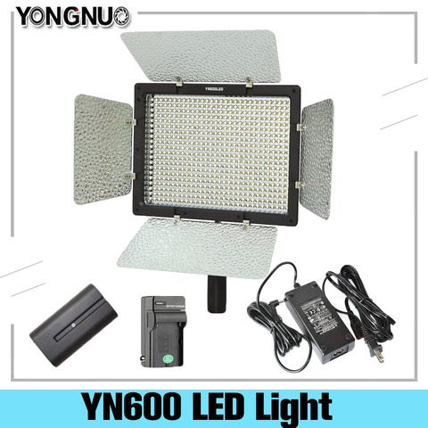 YONGNUO-luz LED para vídeo YN600, YN-600, 3200k-5500k/5500k, temperatura de Color ajustable, 600 LED para videocámara de cámara Canon y Nikon ► Foto 1/6