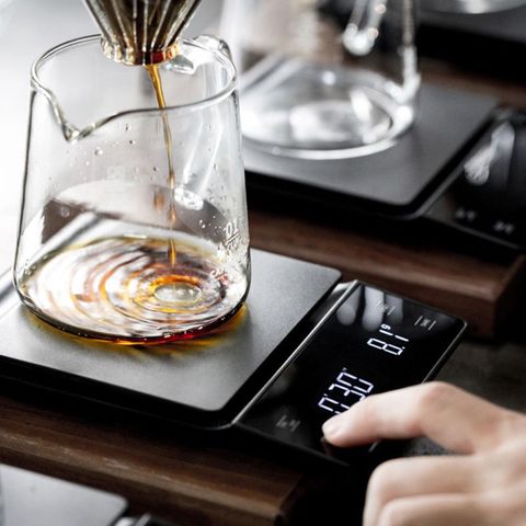 Báscula Digital de café por goteo con temporizador, balanza electrónica de alta precisión para cocina, pantalla LED, 3kg/0,1g ► Foto 1/6