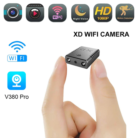 Mini cámara Wifi Full HD 1080P, videocámara de seguridad para el hogar, visión nocturna, microcámara secreta, detección de movimiento, grabadora de vídeo y sonido ► Foto 1/6