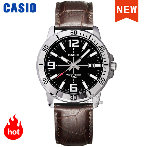 Casio Reloj de cuarzo deportivo de lujo para hombre de 50 m Reloj para hombre Resistente al agua Puntero luminoso Calendario Reloj militar deportivo Garantía global Original men watch  relogios masculino MTPVD01L ► Foto 1/5