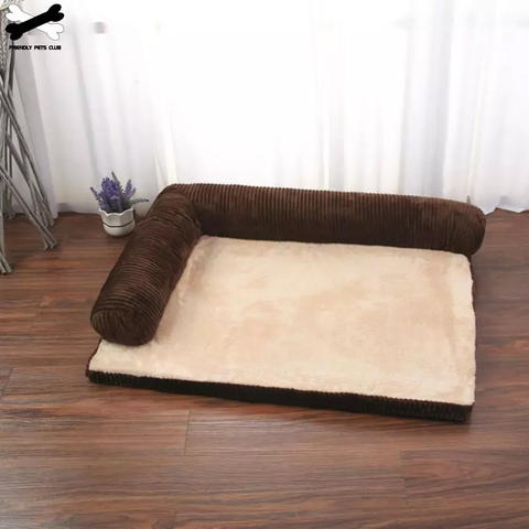 Cama de perro mascota cojín suave almohada cuadrada en forma de L funda lavable a máquina y alfombra desmontable Casa de gato para cachorro perro mediano grande ► Foto 1/6