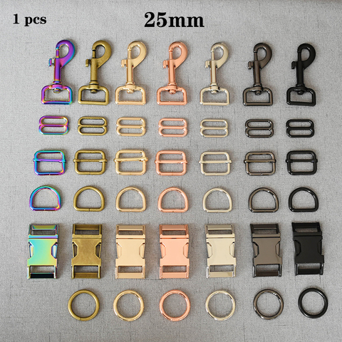 1 unids/pack 25mm hebilla de Metal ajustar D anillo perro broche DIY Collar para cachorros y gatos accesorio de correa 7 colores 25mmHYS ► Foto 1/6