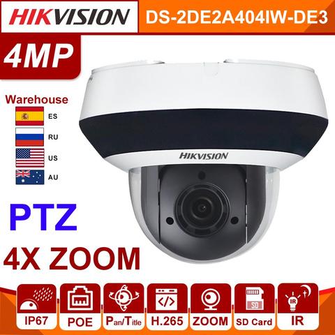 Hikvision Original de la cámara PTZ IP DS-2DE2A404IW-DE3 actualizable 2,8-12-12mm 4x Zoom con POE H.265 CCTV Video vigilancia ► Foto 1/3