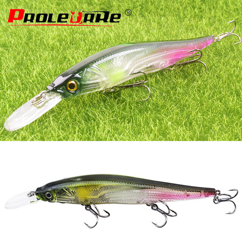 Proleurre 1 piezas Japón Jerkbait Señuelos de pesca buena Minnow pesca 13,5 cm 15,5G Wobblers modelo 3D los ojos de los peces Crankbait cebos duros ► Foto 1/6