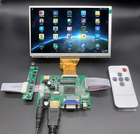 Pantalla LCD de 7 pulgadas AT070TN90 92 HDMI, Monitor para Raspberry Pi B + 2 3 Banana/naranja Pi Mini ordenador ► Foto 1/6