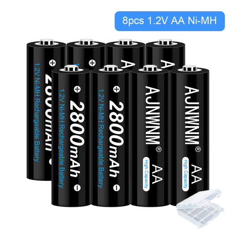 Batería recargable AA Ni-Mh de 1,2 v, batería recargable de 2800mah, AA, para micrófono de Control remoto ► Foto 1/6