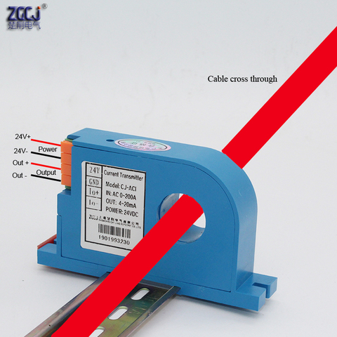 Envío Gratis ampere transductor transformador de corriente AC 10A 20A 30A 50A 100A 200A actual transmisor 4-20ma de salida ► Foto 1/6