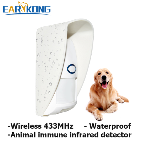 Venta caliente 433 Mhz inalámbrico PET inmune Detector adecuado por debajo de 25 kg animal Sensor pasivo de infrarrojos para G90B/GSM/Wifi/alarma ► Foto 1/6