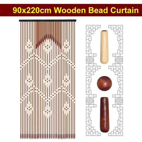 Handmade Wooden Blinds 31 Lines Wooden Sticks Beads Curtain Doorway Blinds Fly Screen Door Curtain Gate Divider Sheer ► Foto 1/1