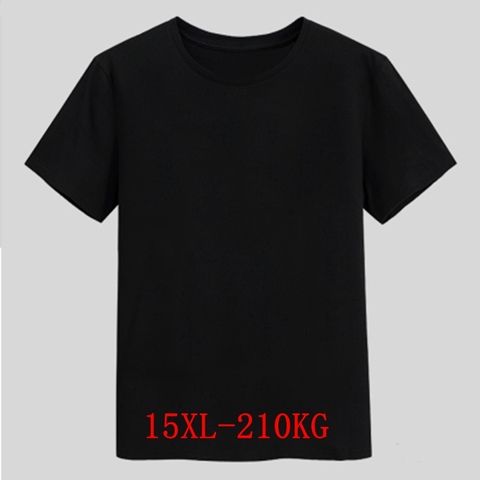 Camiseta Grande para hombre, ropa informal holgada de manga corta con cuello redondo, color negro, gris y blanco, talla grande 15XL, 14XL, 13XL, 8XL, 9XL, 10XL, 11XL, 12XL ► Foto 1/6