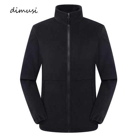 DIMUSI-chaquetas térmicas y tácticas para hombre, ropa de abrigo informal de forro polar, sudaderas cálidas con cuello levantado ► Foto 1/6