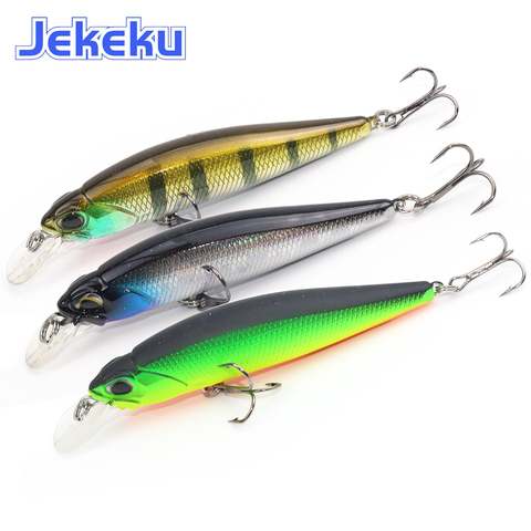 JEKEKU-Cebo de pececillo duro, nuevo, 75mm, 8,5g, con 2 ganchos, Wobbler Minnow, señuelo de pesca Artificial, modelo caliente profesional Minnow, 1 unidad ► Foto 1/6