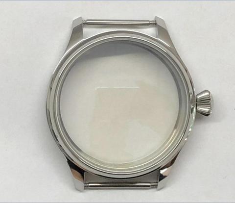 Parnis-caja de reloj de acero inoxidable, 44MM, 316L, compatible con cuerda a mano mecánica 6497/6498, movimiento 01 ► Foto 1/6