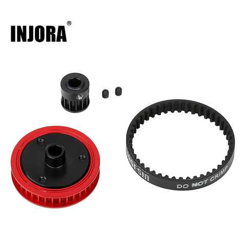 INJORA-Sistema de engranajes de transmisión de correa para coche de control remoto, 3,2/5,0, para 1/10 RC, Crawler Axial SCX10 y SCX10 II 90046, mejora de piezas DIY ► Foto 1/6