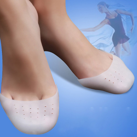 Protectores de dedos de los pies de Gel de silicona, almohadillas suaves para zapatos de Ballet, cuidado de los pies, para niñas y mujeres, 1 par ► Foto 1/6