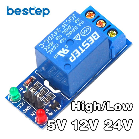 Módulo de relé de 5 V, 12 V, 24 V, 1 canal, alto/bajo nivel para el Control de electrodomésticos SCM para arduino DIY Kit ► Foto 1/4