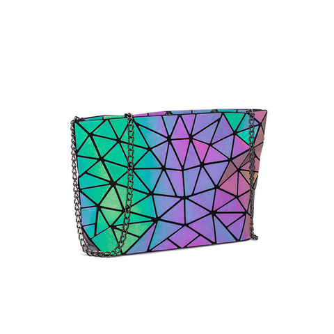 Bolsa de mensajero con cadena para mujer, bandolera brillante con formas geométricas, 2022 ► Foto 1/5