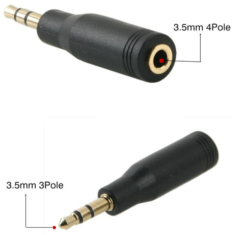 Jack de 3,5mm 3 polos macho a 4 polos 3,5mm AUX estéreo de Audio extensor de conector adaptador de conector de auriculares ► Foto 1/3