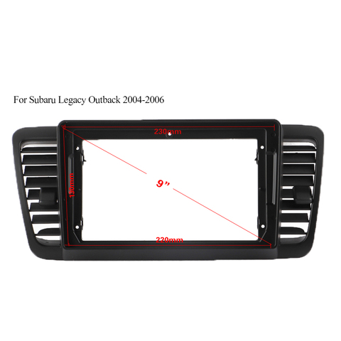 Marco embellecedor de plástico ABS para Subaru Legacy Outback 2004-2006, reajuste, Android, Radio, navegación, DVD, tablero de montaje ► Foto 1/4