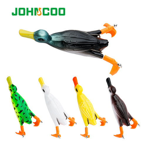 JOHNCOO-señuelo giratorio de pesca de pato, cebo de rana, Señuelos de Pesca blando, 120mm, 23g, cebo de agua superior flotante para lubina, 1 ud. ► Foto 1/6