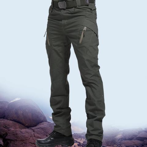 Pantalones tácticos multibolsillos para hombre, pantalón militar elástico, informal, para otoño y primavera, corte ajustado, 5XL ► Foto 1/5