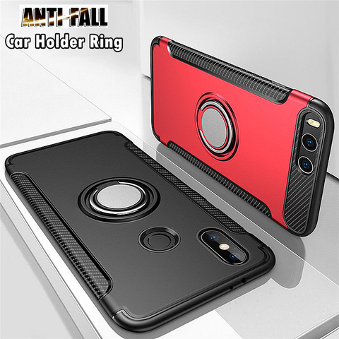 Funda antigolpes para móvil, carcasa con anillo magnético para Honor 20, 10, 9, 8 Lite, 20S, 8X, 7X, Play View, 30 Pro, 20, 10, Huawei P40, 30, 20 Lite Pro ► Foto 1/6