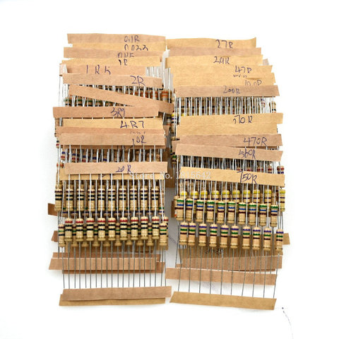 300 Uds Kit de resistencia de 1W 5% 30 valores X 10 Uds de película de carbono de resistencia 0,1-750 ohm conjunto 0.1R - 750R ► Foto 1/3