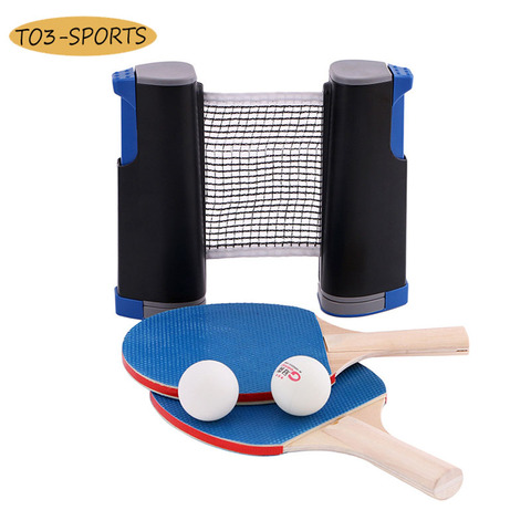 Juego de Entrenamiento de deportes de tenis de mesa profesional, pala, red de malla, Ping Pong, equipo deportivo para estudiantes, Simple y portátil ► Foto 1/6