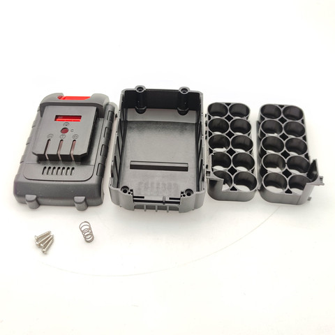 Caja de almacenamiento 5s2p18650 con soporte, 21v, 18v, Mini destornillador, batería de litio, para taladro eléctrico, bomba de lavado recargable inalámbrica ► Foto 1/6