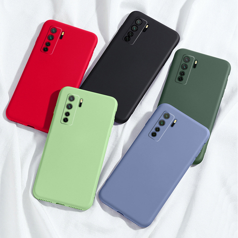 Para Honor 30S funda de goma suave piel sintética funda de silicona líquida funda a prueba de golpes para Huawei P30 P30 P40 P40 Pro P40 Pro Plus ► Foto 1/6