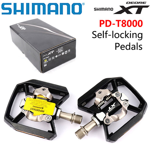 Shimano XT-pedales PD T8000 para bicicleta de montaña, autobloqueo, incluyen SM-SH56 accesorios originales ► Foto 1/4