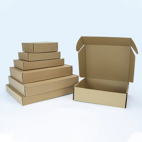 5 uds/10 uds/kraft caja de embalaje Festival caja de regalo para fiestas de cumpleaños Kraft regalo de almacenamiento soporte de caja de tamaño personalizado de impresión de logotipo ► Foto 1/6