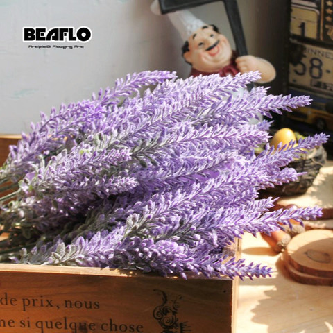 Provence romántico lavanda Flor de seda Artificial Flores PLANTAS falso Artificiales Flores de boda casa jardín decoración de la Mesa ► Foto 1/6