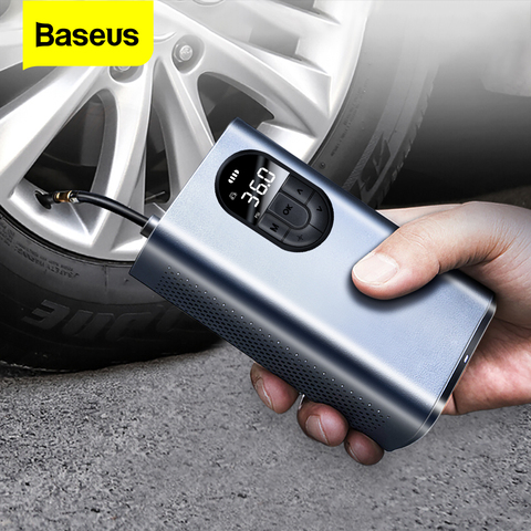 Baseus-compresor de aire de coche, de 12V eléctrico portátil Inflador de neumáticos, Mini bomba inflable de aire Digital automática para coche, bicicleta y barco ► Foto 1/6