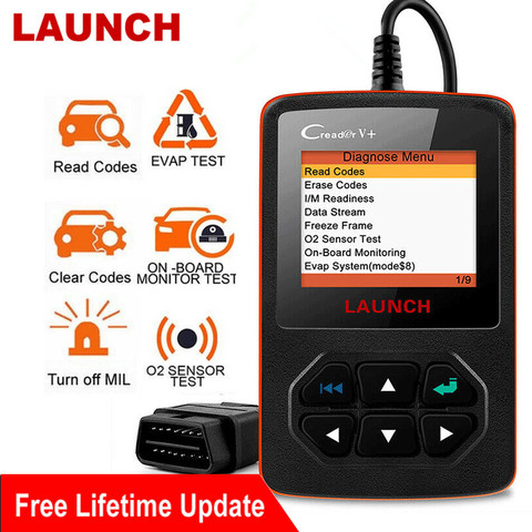 LAUNCH-herramienta de diagnóstico profesional de coche X431 Creader V + OBD2, lector de código de motor EOBD OBDII, escáner de motor de lanzamiento OBD, actualización gratuita ► Foto 1/6