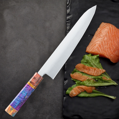 Cuchillo de Chef Damasco, mango de madera de Color, 73 capas, japonés VG10, hoja de núcleo de acero, cuchillos de cocina, corte de cocina ► Foto 1/6
